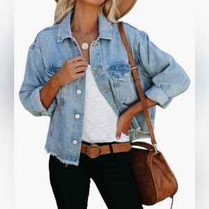 Womens Jean Jacket in Blue size 2XL